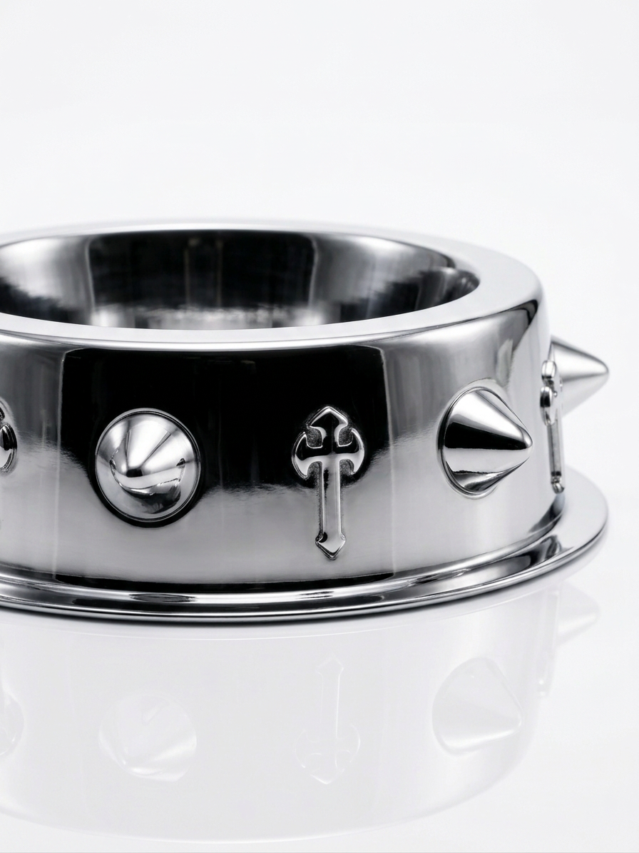CHROME DOG BOWL
