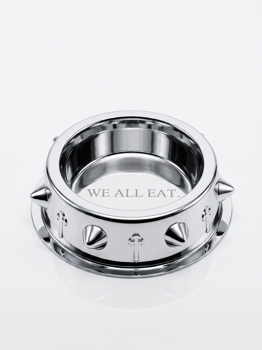 CHROME DOG BOWL